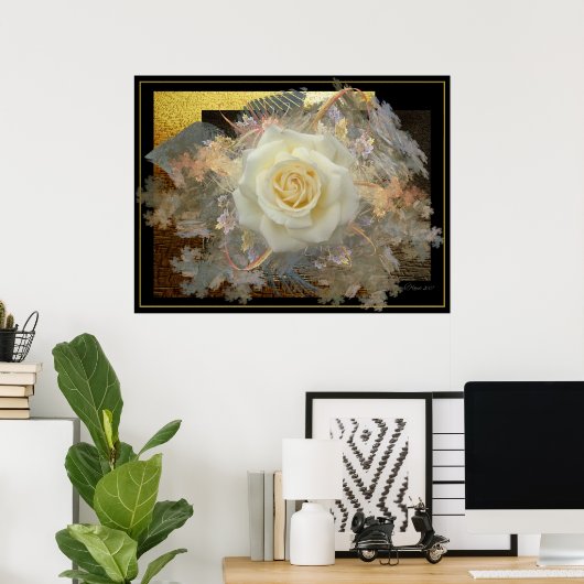 Kus van een Roos Poster (Thuiskantoor)