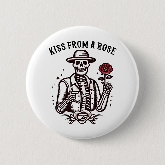 Kus Van Een Roos Ronde Button 5,7 Cm (Voorkant)