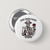 Kus Van Een Roos Ronde Button 5,7 Cm (Voorkant /achterkant)