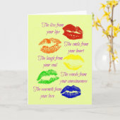 Kus van Uw Lippen Kaart (Gele Bloem)