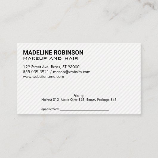 Kus Vlek | Kwasten Afsprakenkaartje (Achterkant)