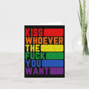 Kus Wcue SS Schattige Ssver De F Je wilt LGBTQ Gay Kaart