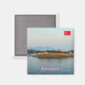 Kusadasi-kust in Turkije Magneet (Voorkant / Achterkant)