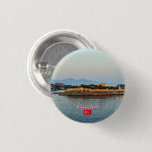 Kusadasi-kust in Turkije Ronde Button 3,2 Cm (Voorkant /achterkant)
