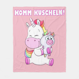 Kuschel Einhorn Decke Fleece Deken