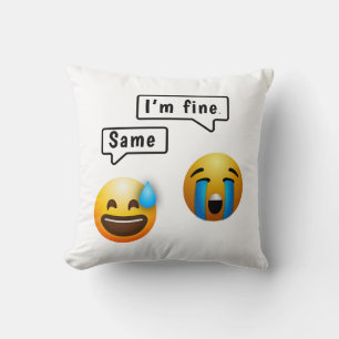 Kuschelende Smiley Gezicht Emoji Worp Kussen