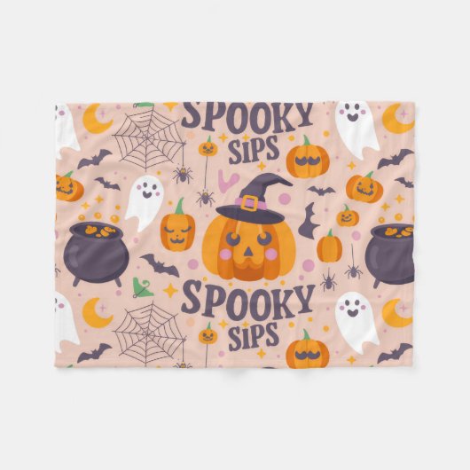 Kuschelige Baby-Fleecedecke – Halloween Design  Fleece Deken (Voorkant (Horizontaal))
