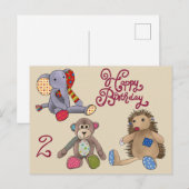 Kuscheltiere Briefkaart (Voorkant / Achterkant)