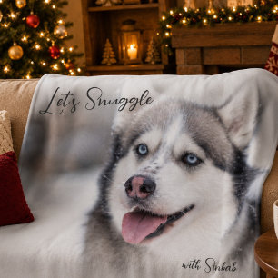 Kusdeken met huisdierfoto Kerstcadeau Fleece Deken