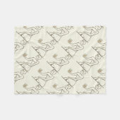 "Kushim the Accountant Holding a Calculator" Fleece Deken (Voorkant (Horizontaal))