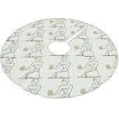 "Kushim the Accountant Holding a Calculator" Kerstboom Rok (Gekanteld)