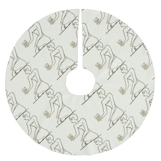 "Kushim the Accountant Holding a Calculator" Kerstboom Rok (Voorkant)