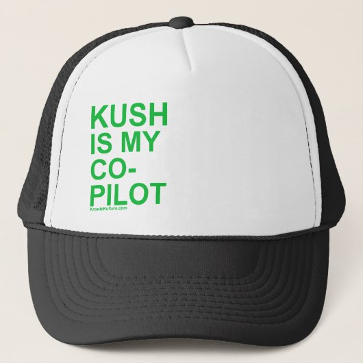 KushIsMyCoPilot Trucker Pet (Voorkant)