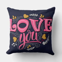 Kusje 'Ik hou van jou' Kussen