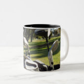 Kusje van Golf-clusters klaar voor Im, Tweekleurige Koffiemok (Voorkant rechts)