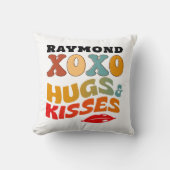 Kusjes en dikke knuffels met Valentijnsdag geschen Kussen (Voorkant)