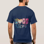 Kusjes en knuffels Modern Romantisch Valentijnsdag T-shirt (Achterkant)