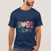Kusjes en knuffels Modern Romantisch Valentijnsdag T-shirt (Voorkant)