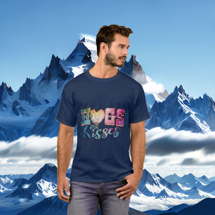 Kusjes en knuffels Modern Romantisch Valentijnsdag T-shirt