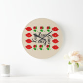 Kusjes en rozen wandklok (Huis)