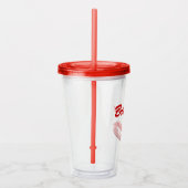 Kusjes in het rood acryl drinkbeker (Rechts)