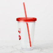 Kusjes in het rood acryl drinkbeker (Links)