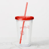 Kusjes in het rood acryl drinkbeker (Achterkant)