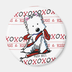 Kusjes & knuffels Westie Magneet