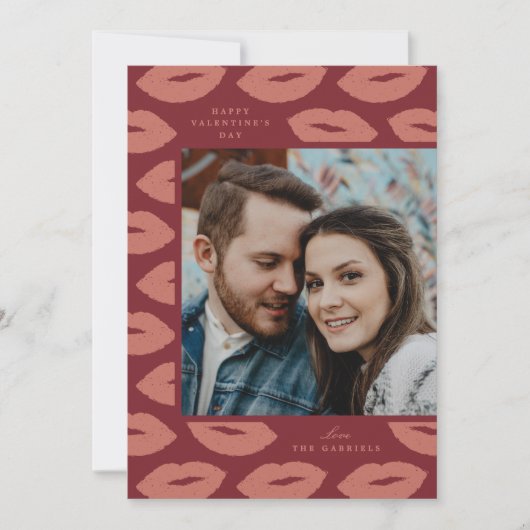 Kusjes Modern Flat Valentijnsdag Kaart - Kameroen (Voorkant)