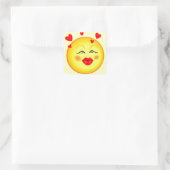 Kusjes voor jou Happy Face Valentijn Vierkante Sticker (Tas)