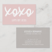 Kusjes XOXO Neutral Tones | Lipsense Visitekaartje (Voorkant / Achterkant)