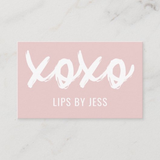 Kusjes XOXO Neutral Tones | Lipsense Visitekaartje (Voorkant)