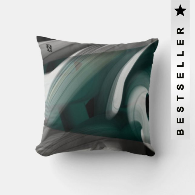 Kussen Abstract Trend Interieur Decor Zwart Groen (Creator heeft geüpload)