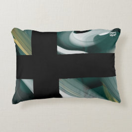 Kussen Abstract Trend Interieur Decor Zwart Groen