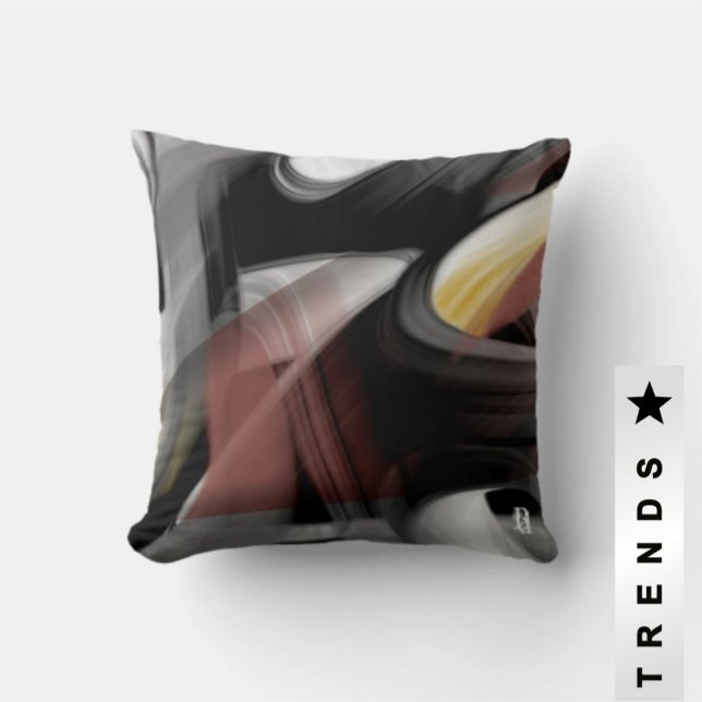 Kussen Abstract Trend Interieur Decor Zwart Powder (Creator heeft geüpload)