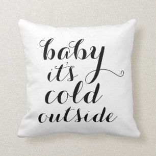 Kussen   Baby Het is koud buiten - wit