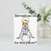 Kussen? Briefkaart (Staand voorkant)