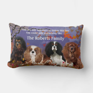 Kussen, Cavalier Spaniel, 4 soorten Spaniel Kussen