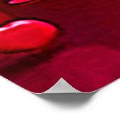 Kussen Emoji blaast harten Poster (Hoek)