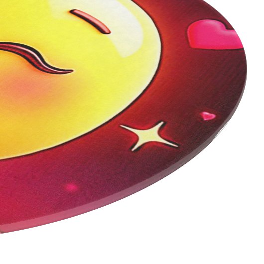 Kussen Emoji blaast harten Snijplank (Hoek)