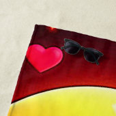 Kussen Emoji blaast harten Strandlaken (In situ)