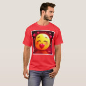 Kussen Emoji blaast harten T-shirt (Voorkant volledig)
