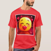 Kussen Emoji blaast harten T-shirt (Voorkant)