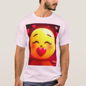 Kussen Emoji blaast harten T-shirt (Voorkant)