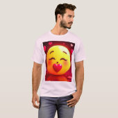 Kussen Emoji blaast harten T-shirt (Voorkant volledig)