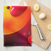 Kussen Emoji blaast harten Theedoek (Quarter Fold)