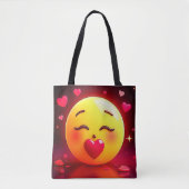 Kussen Emoji blaast harten Tote Bag (Voorkant)