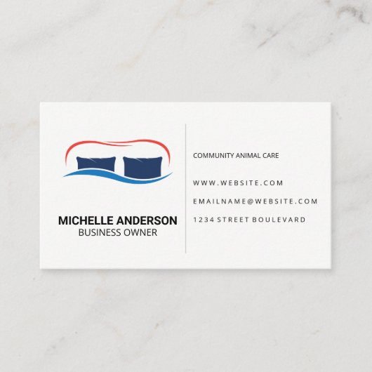 Kussen en Deken Visitekaartje (Voorkant)