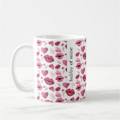 Kussen En Hartjes Patroon Waterverf Koffiemok (Links)