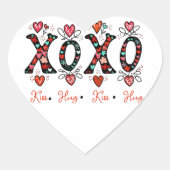 Kussen en knuffels doodle kunst Valentijn Hart Sticker (Voorkant)